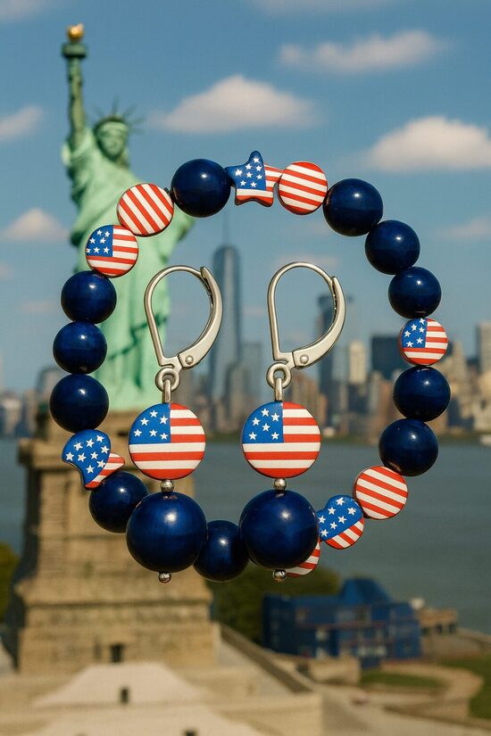 Dabīgo pērļu rotu komplekts "Bangkokas Saules Aizbildnis"